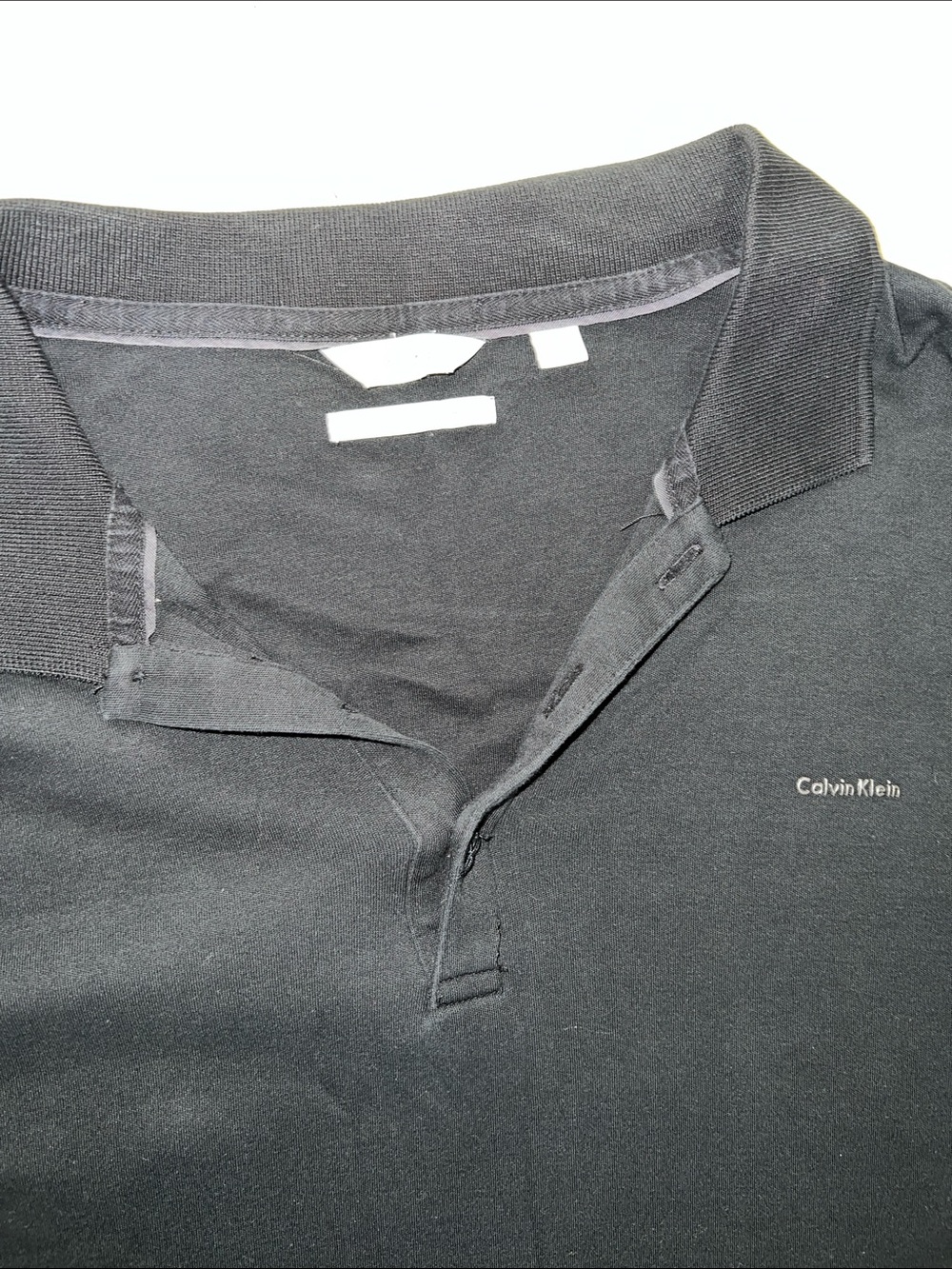 Calvin Klein Men's Black Polo with Chest Logo